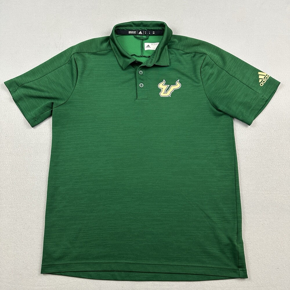South Florida Bulls Polo Shirt Men Medium Green Adidas NCAA Basketball M